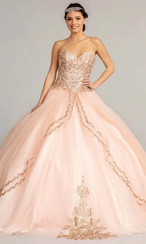 Elizabeth K GL1973 - Strapless Sweetheart Neck Ball Gown