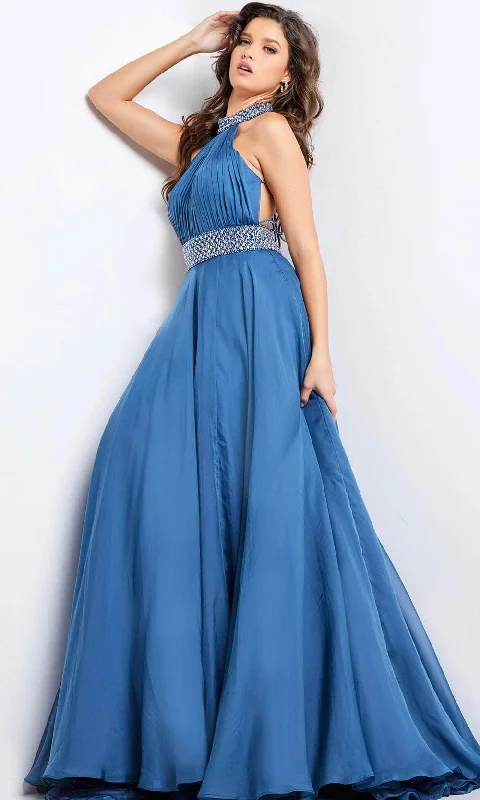 Jovani 36749 - Halter Ruched Prom Gown