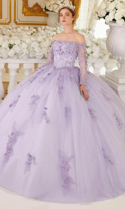 Ladivine 15706 - Long Sleeve Off-Shoulder Ballgown