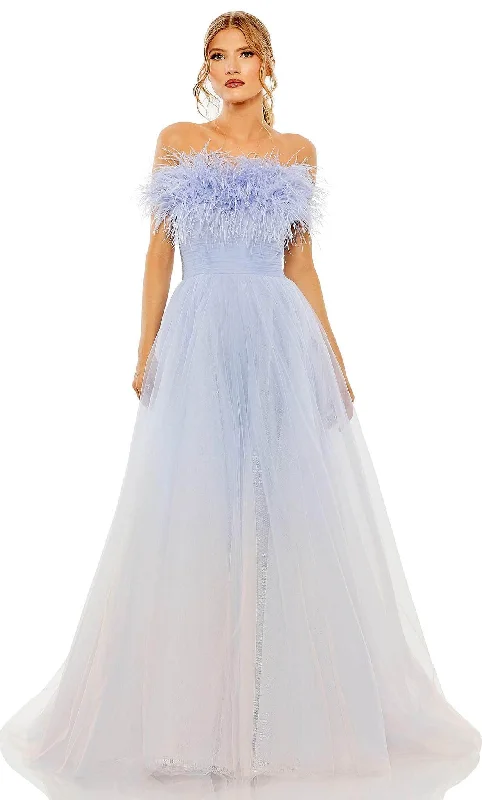 Mac Duggal 20557 - Feather Detailed Strapless Ballgown