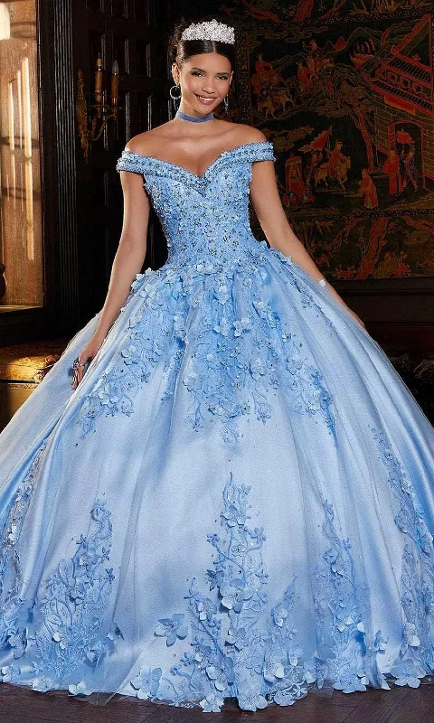 Mori Lee 89337 - 3D Floral Appliqued Ballgown