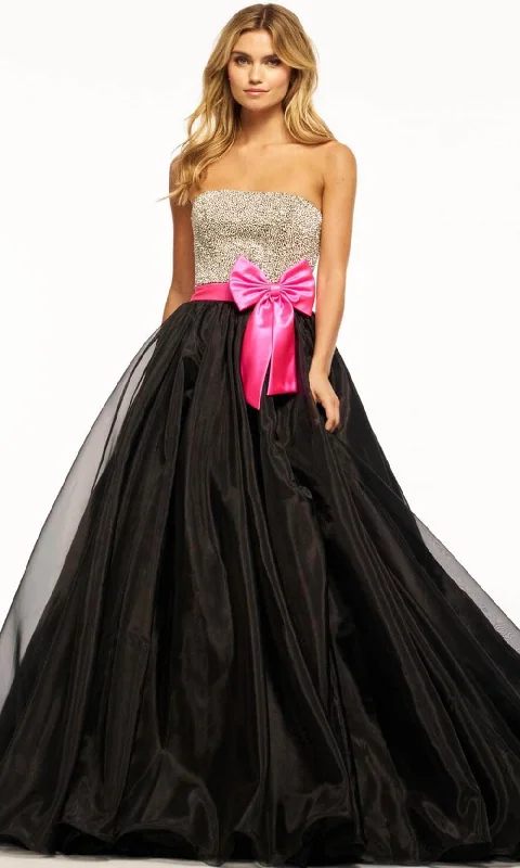 Sherri Hill 55956 - Strapless Bow Accent Ballgown